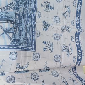 Tablecloth In Dutch Blue & White Square vintage Holland Old Dutch Wall Tiles